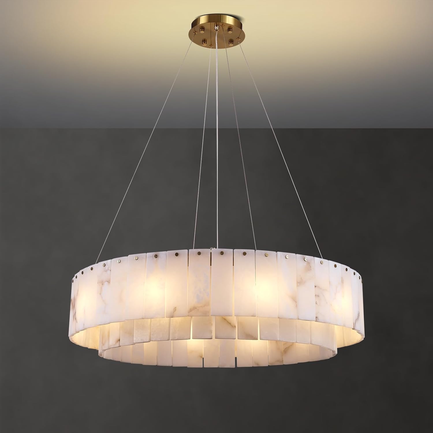 Sawyer Alabaster Round/Rectangle Chandelier-Fullstarlighting