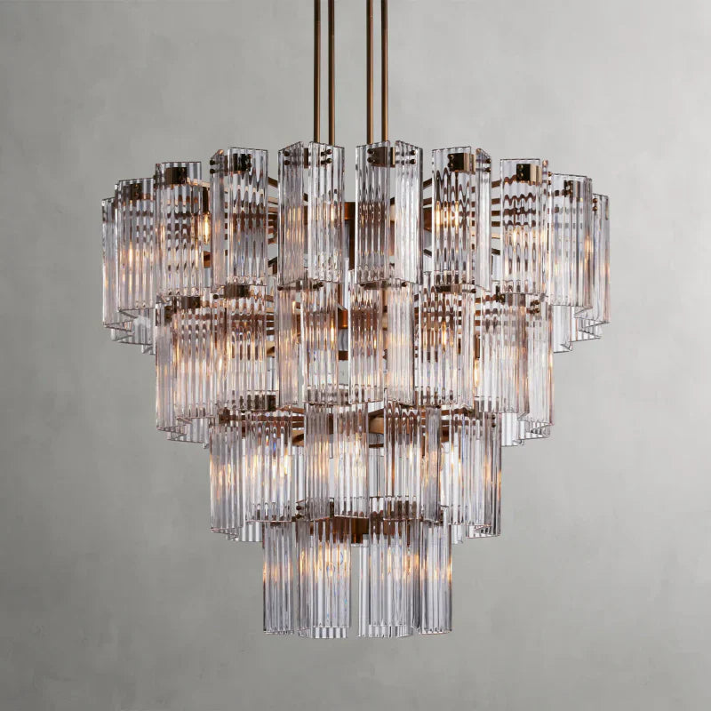 Delsie Round Art Glass Chandelier