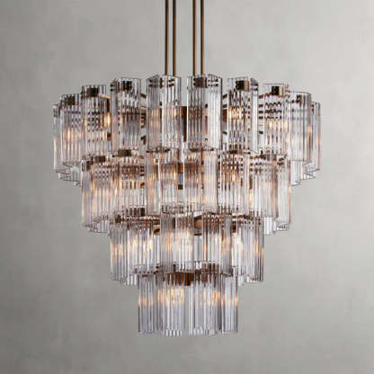 Delsie Round Art Glass Chandelier