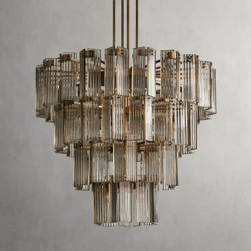 Delsie Round Art Glass Chandelier
