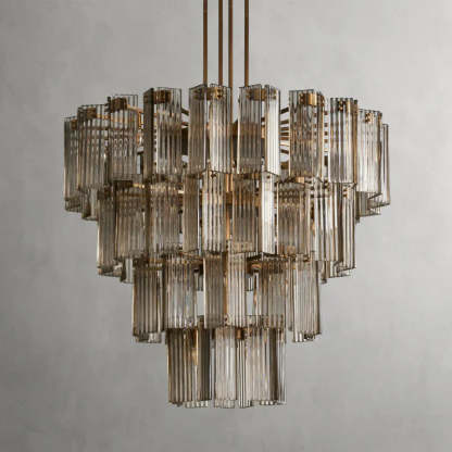 Delsie Round Art Glass Chandelier