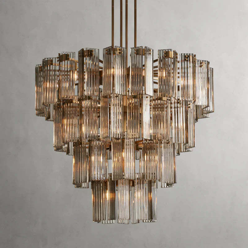Delsie Round Art Glass Chandelier