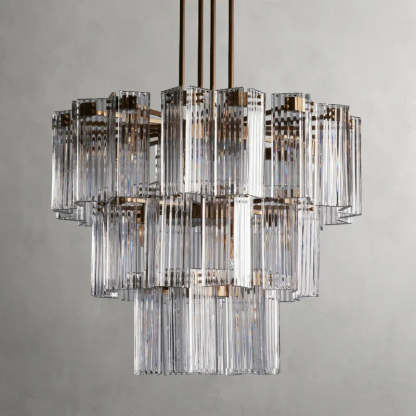 Delsie Round Art Glass Chandelier
