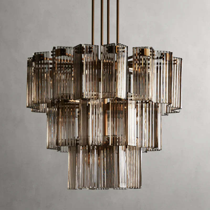 Delsie Round Art Glass Chandelier