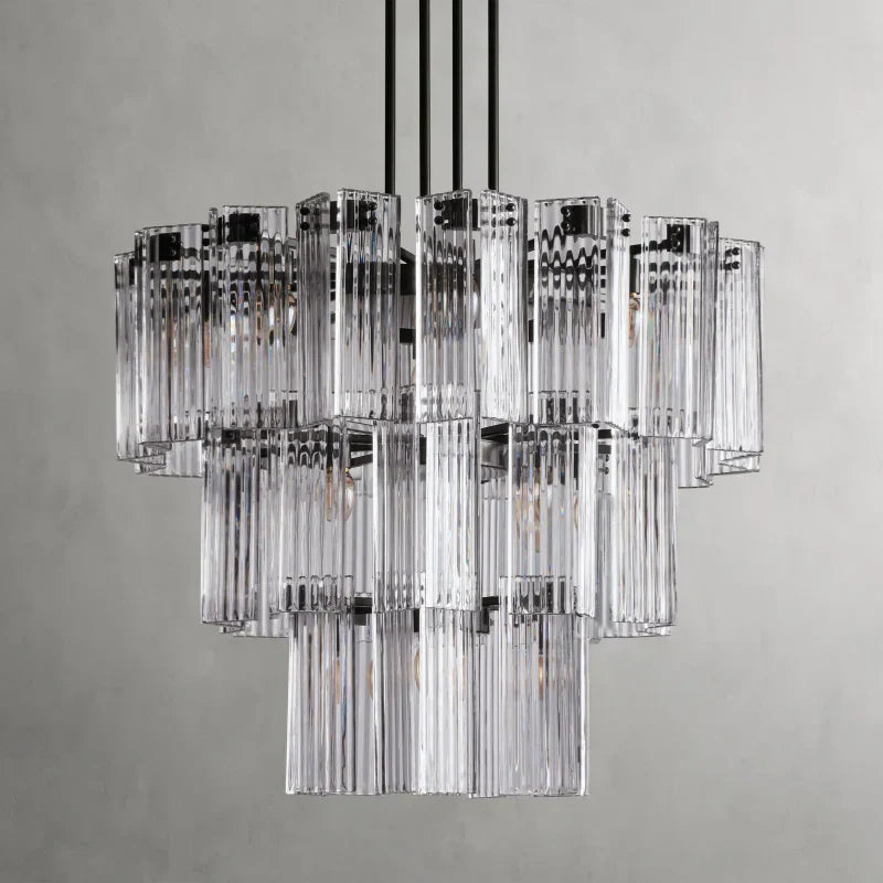 Delsie Round Art Glass Chandelier