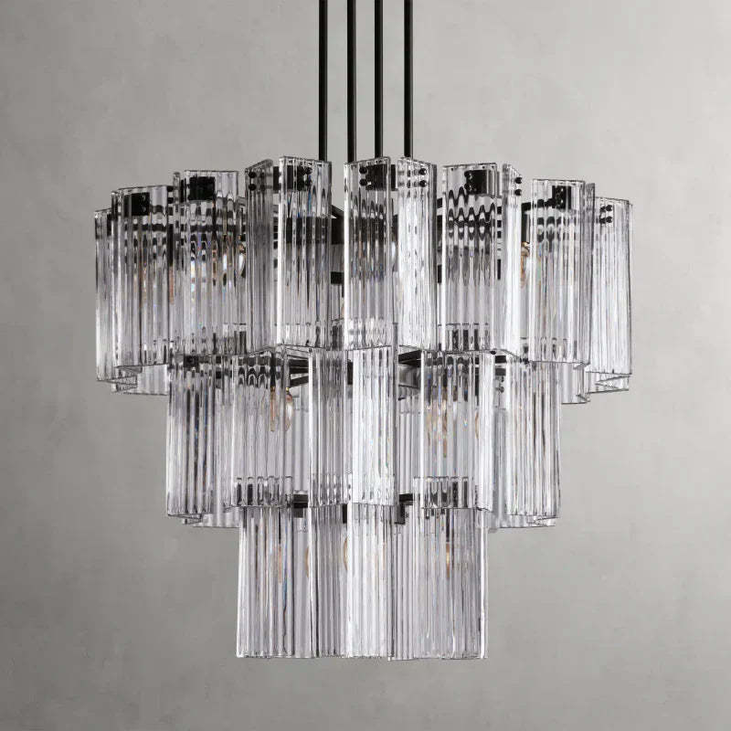 Delsie Round Art Glass Chandelier