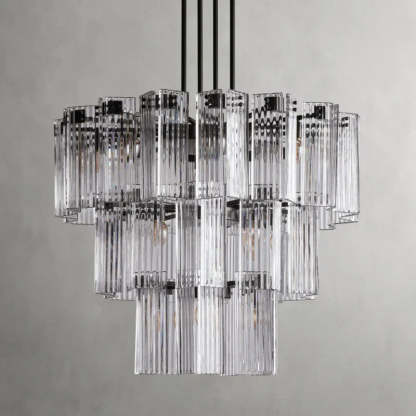Delsie Round Art Glass Chandelier