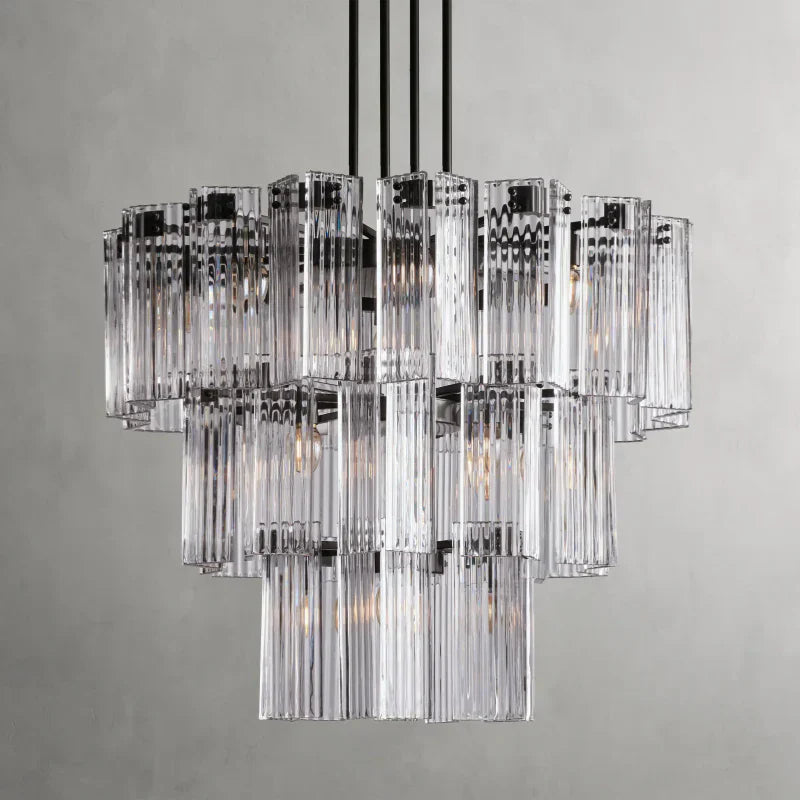 Delsie Round Art Glass Chandelier