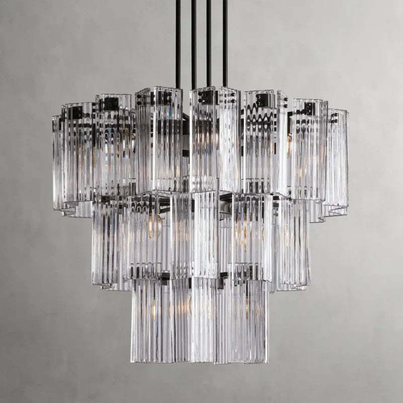 Delsie Round Art Glass Chandelier