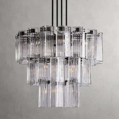 Delsie Round Art Glass Chandelier