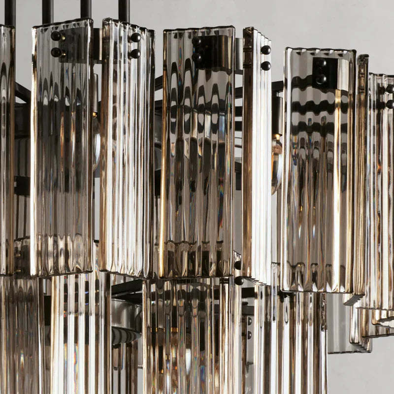 Delsie Round Art Glass Chandelier