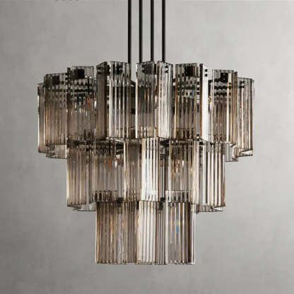 Delsie Round Art Glass Chandelier