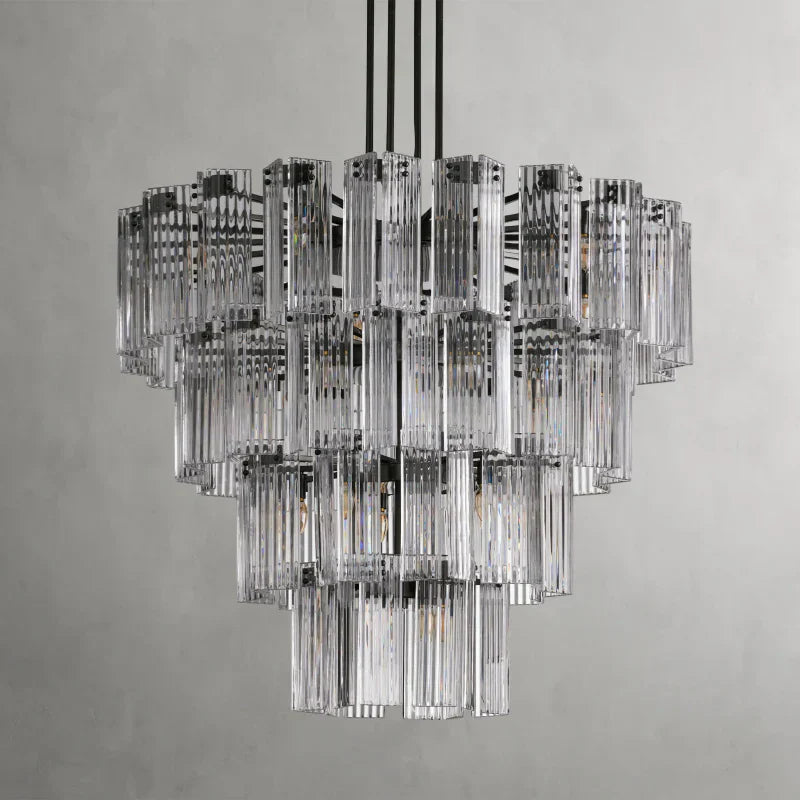 Delsie Round Art Glass Chandelier