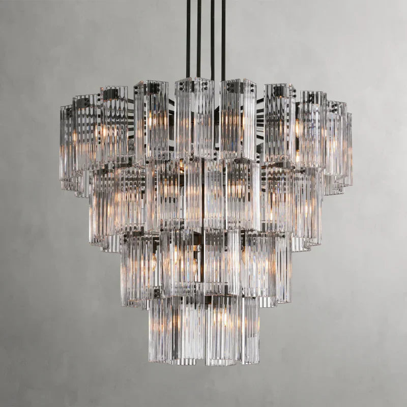 Delsie Round Art Glass Chandelier