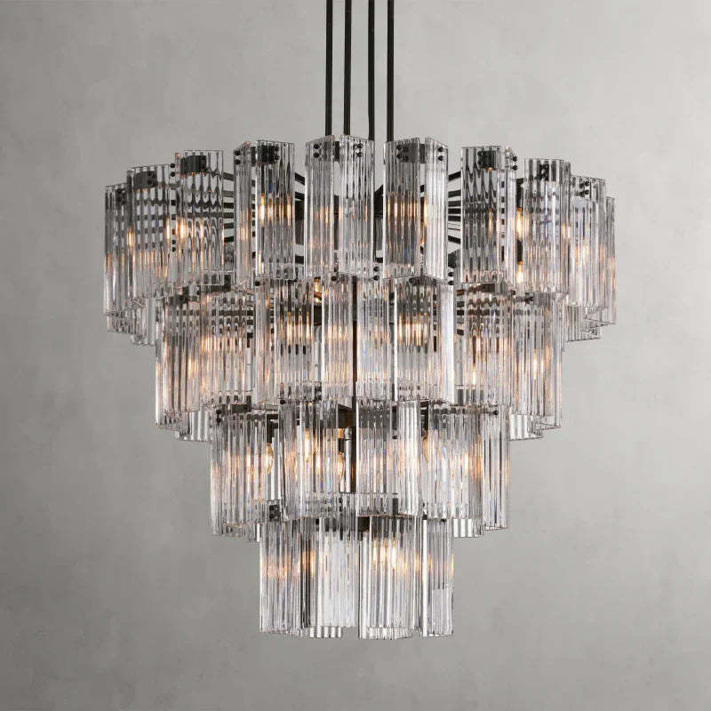 Delsie Round Art Glass Chandelier