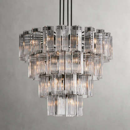 Delsie Round Art Glass Chandelier