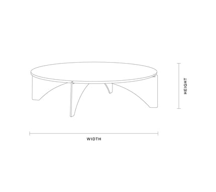 Baleno Marble and Brass Coffee Table Specifications