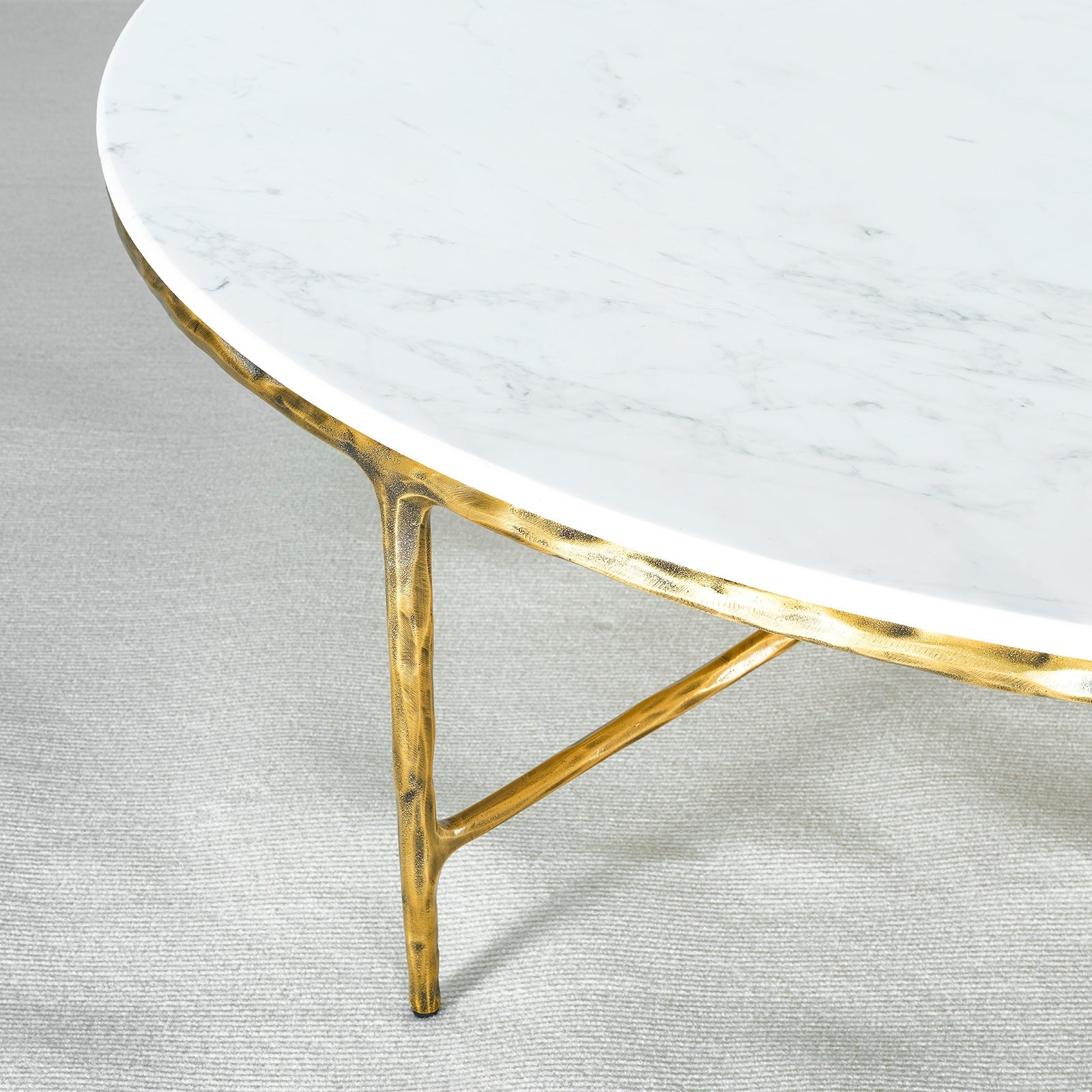 Thaddeus Marble Round Coffee Table 55"D-Fullstarlighting