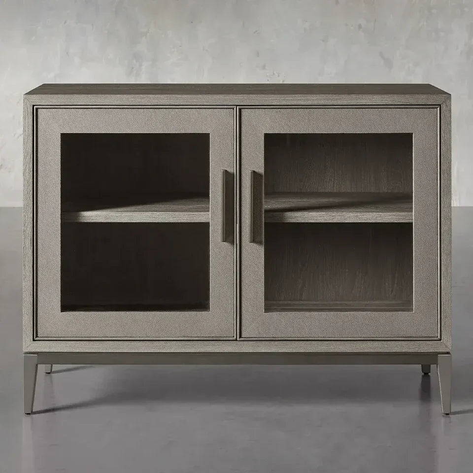 Malone Two Door Cabinet with Glass Doors-Fullstarlighting
