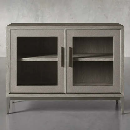 Malone Two Door Cabinet with Glass Doors-Fullstarlighting