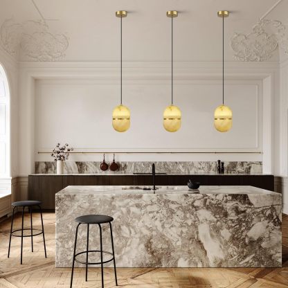 Capsule/Bilayer/Raindrop Type Alabaster Marble Modern Pendant for All Scene-Fullstarlighting