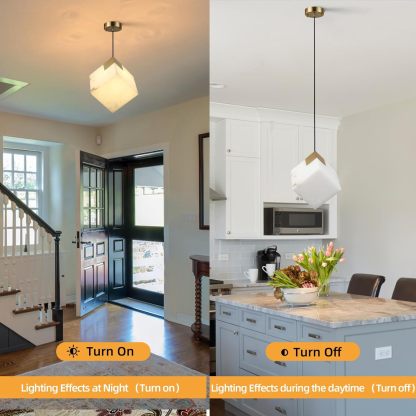 Square Cube Alabaster Pendant Lights-Fullstarlighting