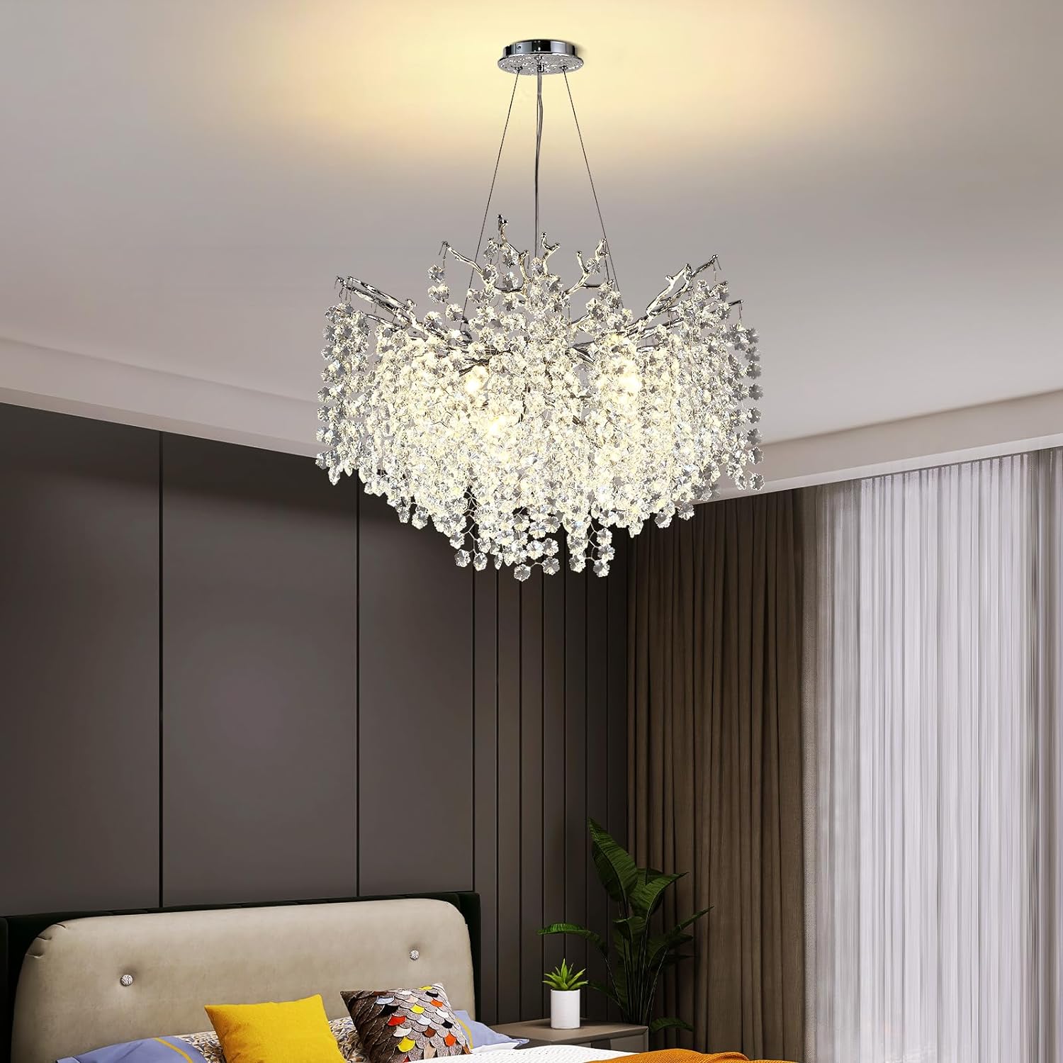 Snow Tree Branch Crystal Chandelier for All Rooms 30" 40" 55"-Fullstarlighting