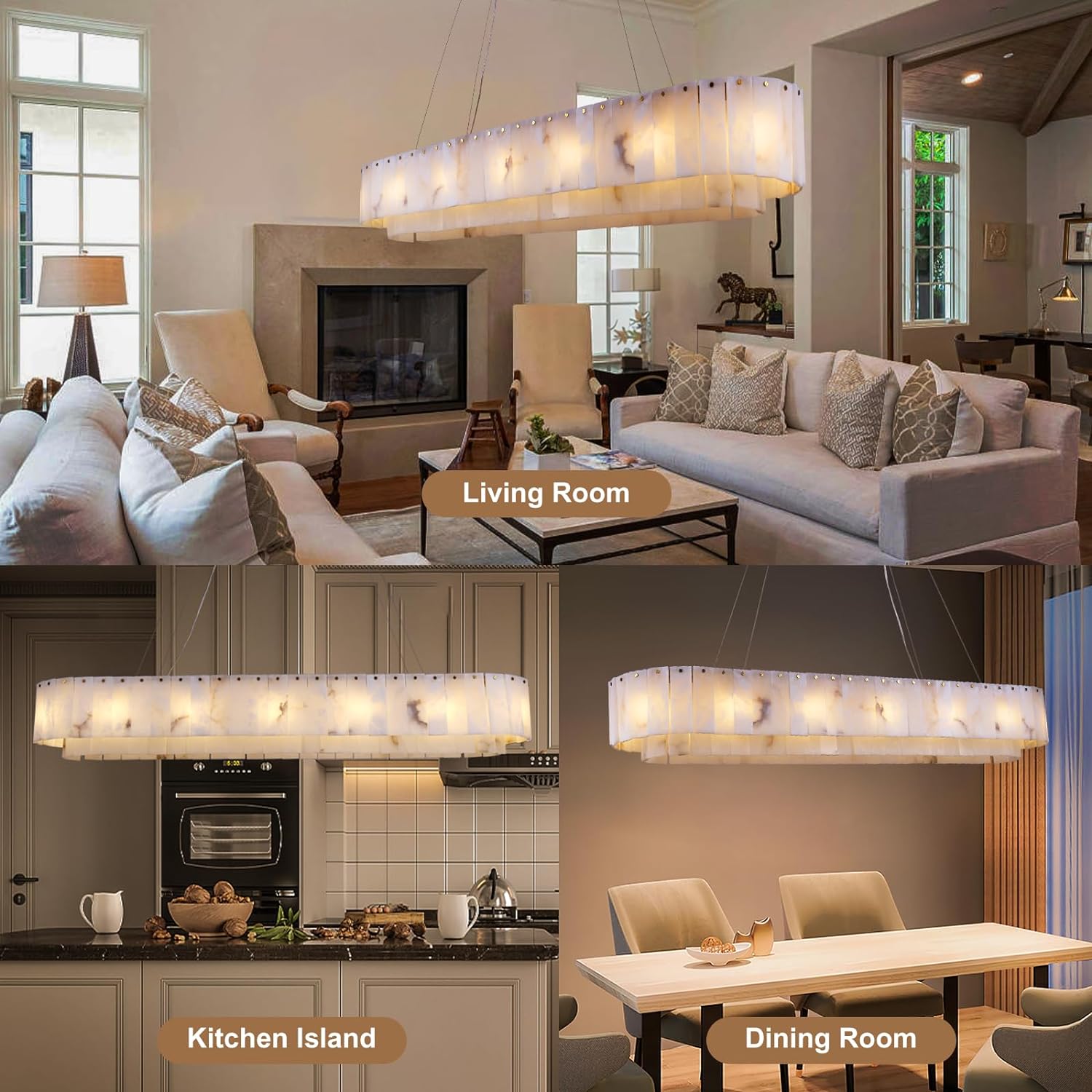Sawyer Alabaster Round/Rectangle Chandelier-Fullstarlighting