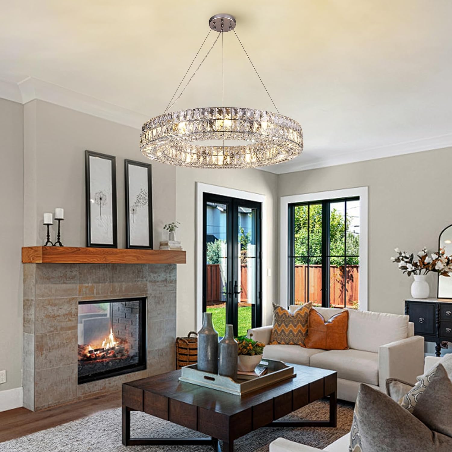 K9 Crystal Round/Rectangular Chandelier 32" 61"-Fullstarlighting