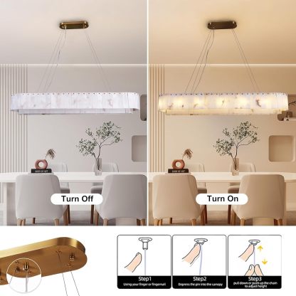 Sawyer Alabaster Round/Rectangle Chandelier-Fullstarlighting