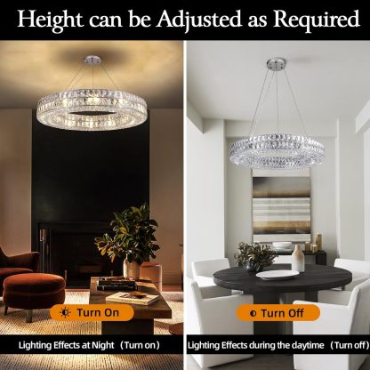K9 Crystal Round/Rectangular Chandelier 32" 61"-Fullstarlighting