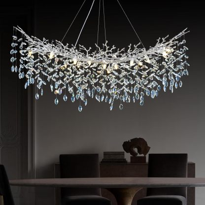 Ice Eye Modern Crystal Tree Branch Round Chandelier for All Rooms 30" 40" 48"-Fullstarlighting
