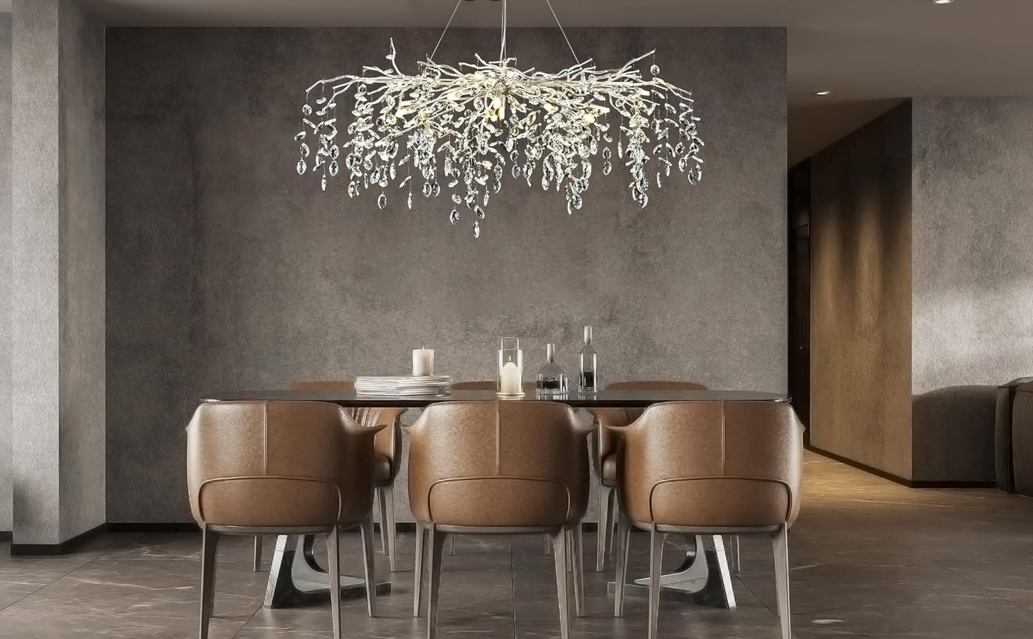 Raindrop Tree Branch Chandelier 23" 47"-Fullstarlighting