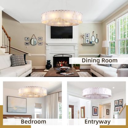 Sawyer Alabaster Round/Rectangle Chandelier-Fullstarlighting
