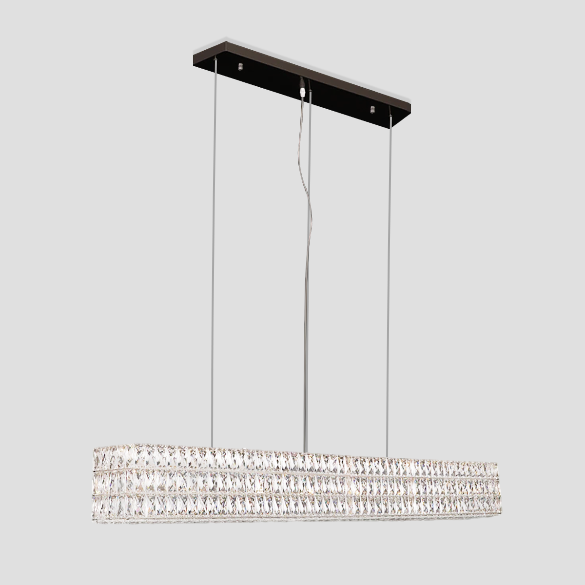 Gadsden Halo Rectangular Crystal Chandelier-Fullstarlighting