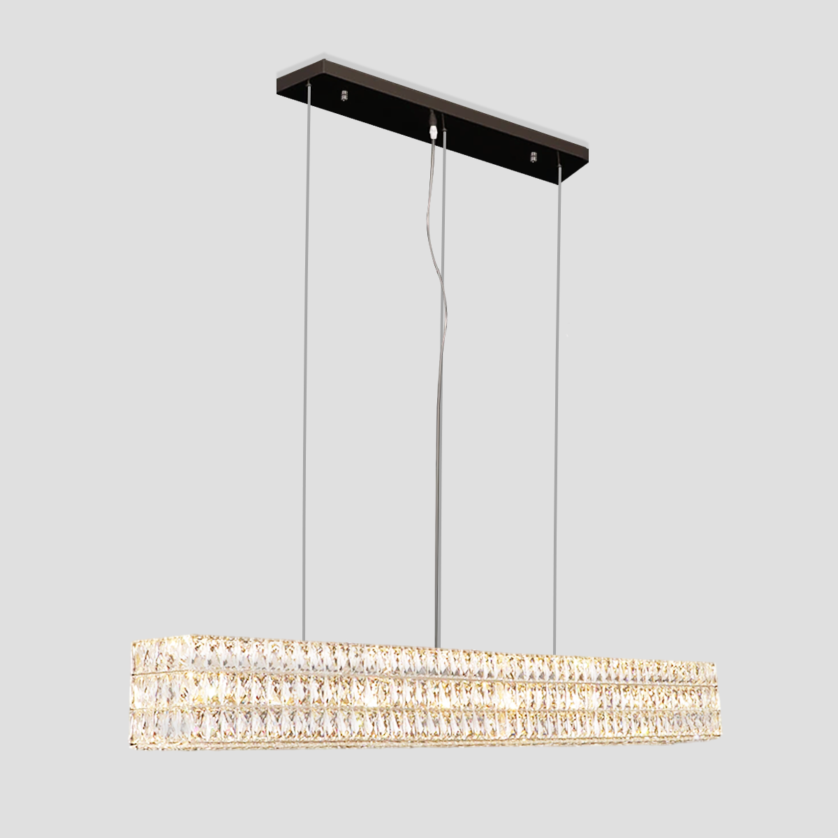 Gadsden Halo Rectangular Crystal Chandelier-Fullstarlighting