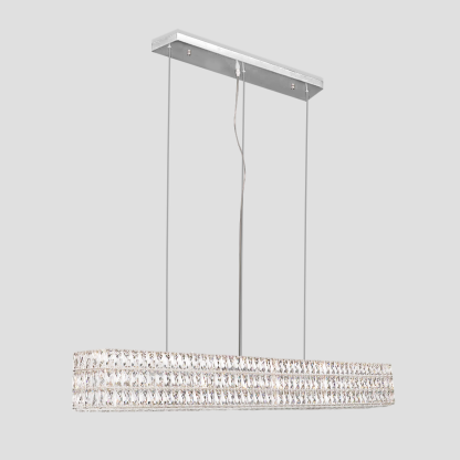 Gadsden Halo Rectangular Crystal Chandelier-Fullstarlighting