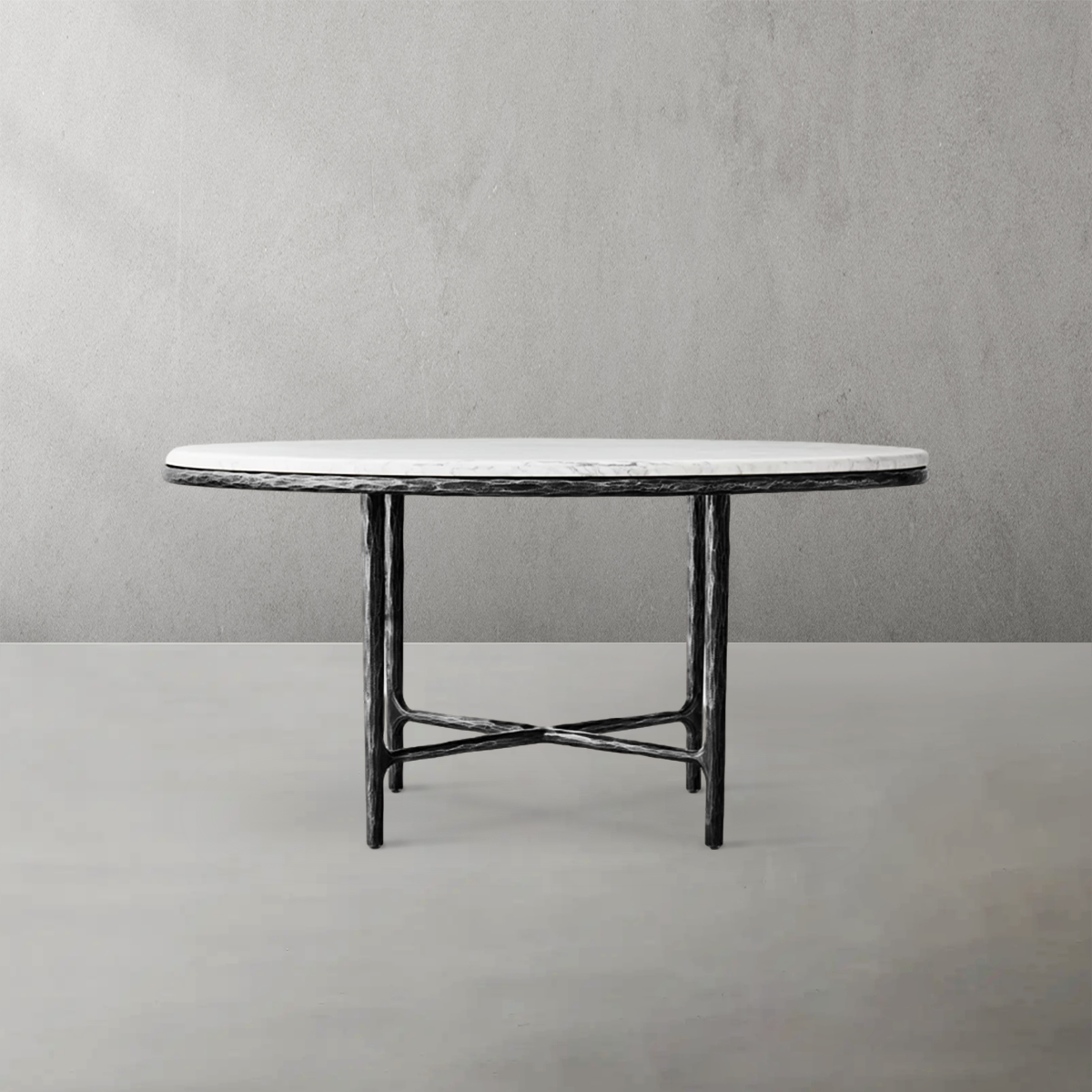 Thaddeus Marble Round Dining Table-Fullstarlighting