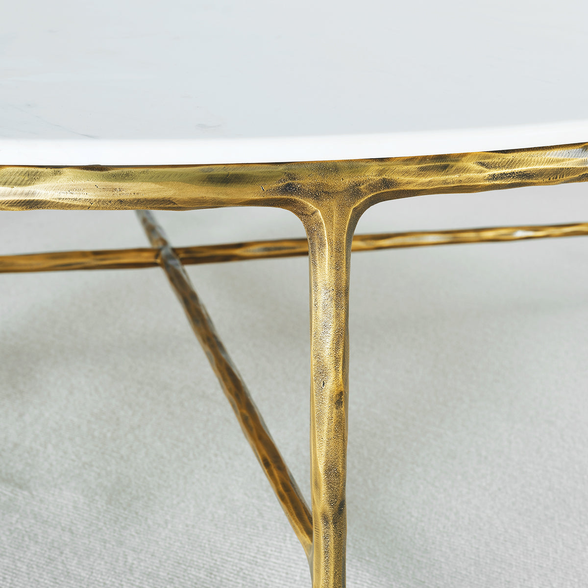 Thaddeus Marble Round Coffee Table 55"D-Fullstarlighting