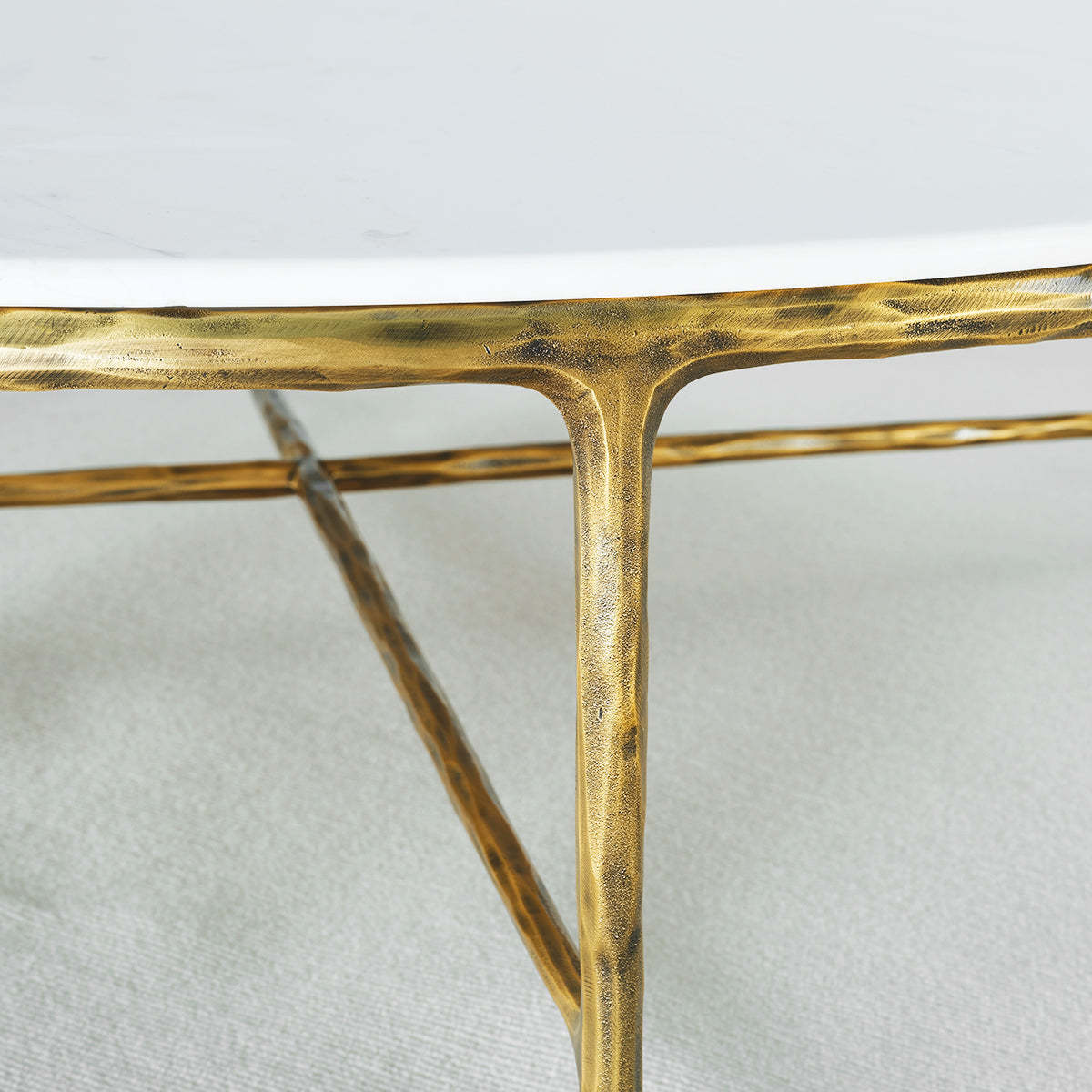 Thaddeus Marble Round Coffee Table 55"D-Fullstarlighting