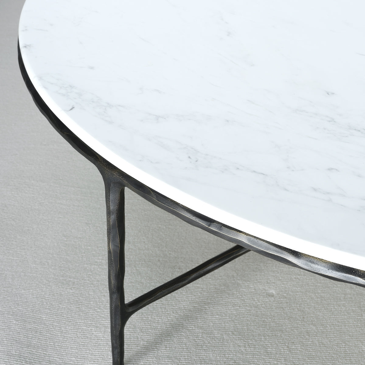 Thaddeus Marble Round Coffee Table 55"D-Fullstarlighting