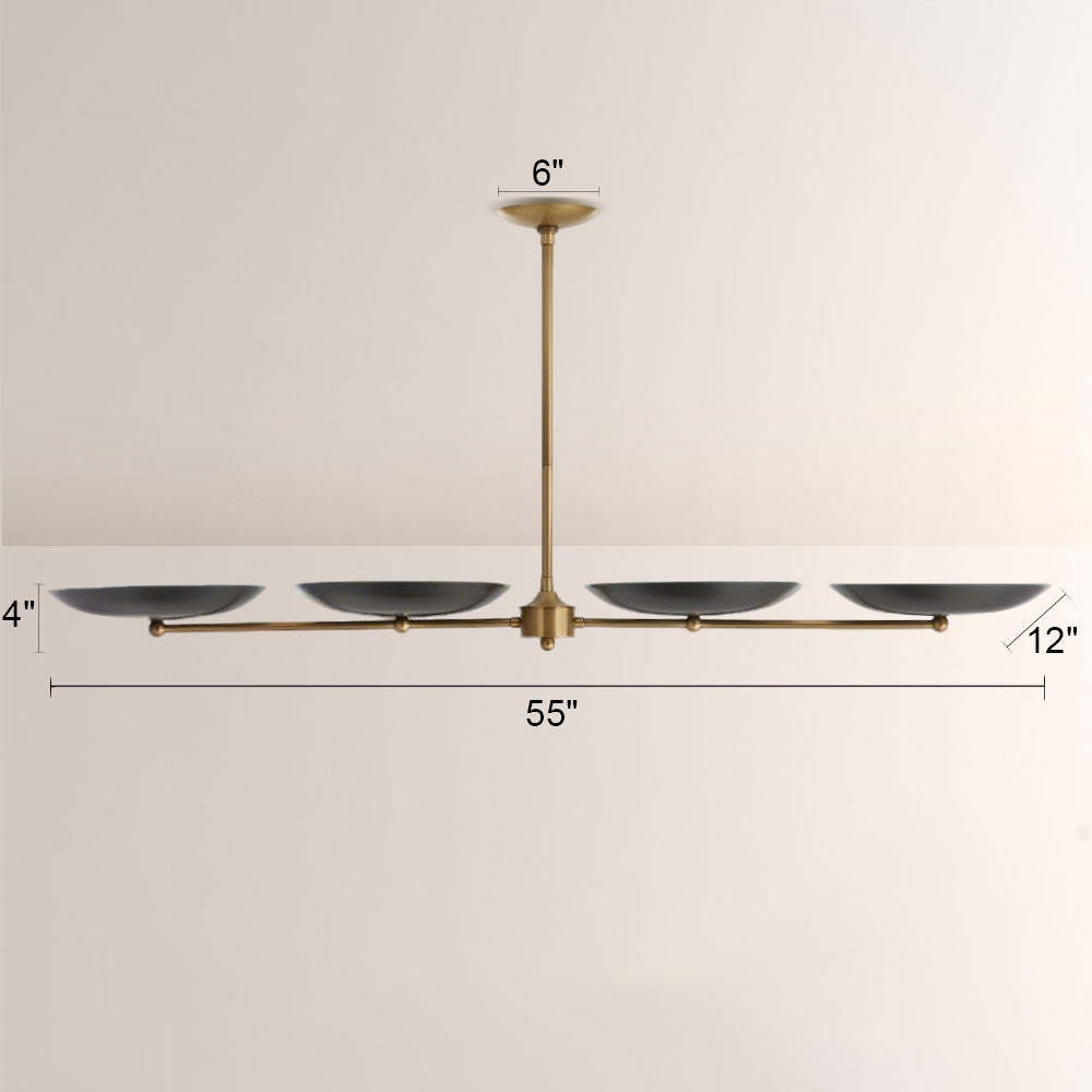 Griffith Bronze Linear Chandelier-Fullstarlighting
