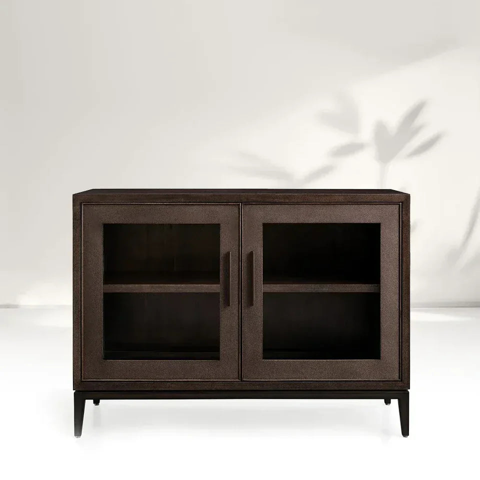 Malone Two Door Cabinet with Glass Doors-Fullstarlighting