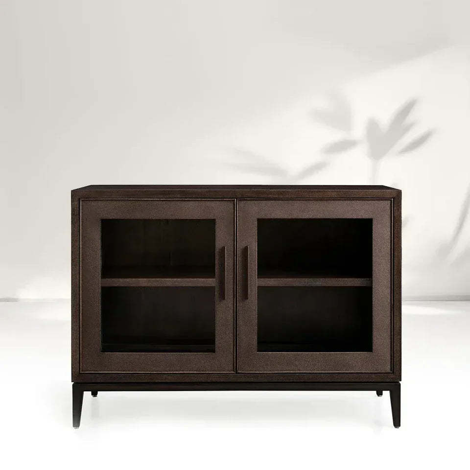 Malone Two Door Cabinet with Glass Doors-Fullstarlighting