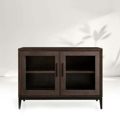 Malone Two Door Cabinet with Glass Doors-Fullstarlighting
