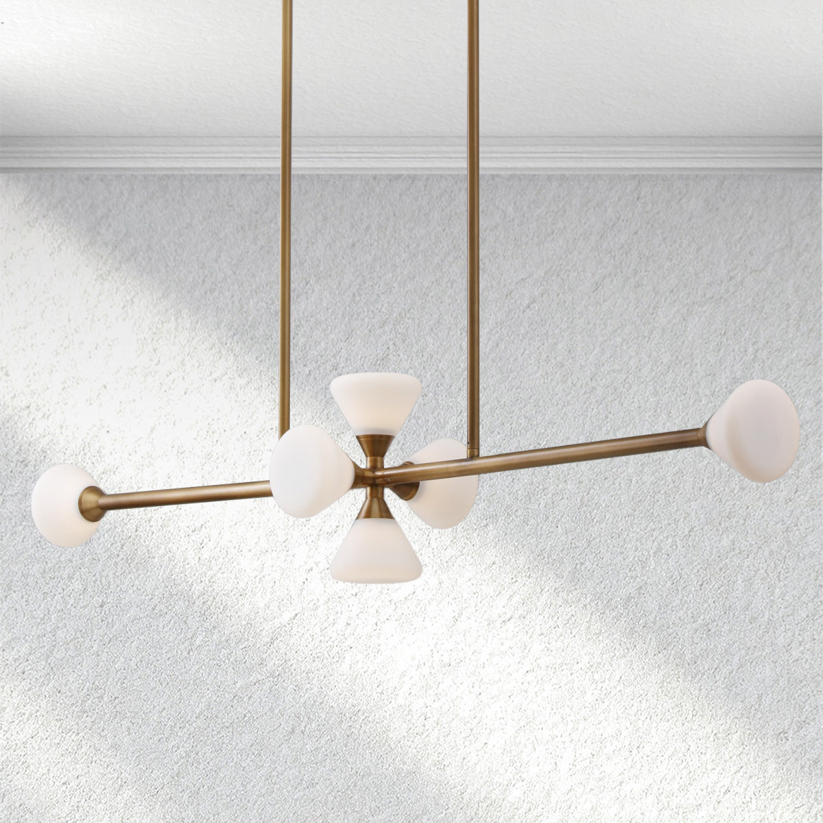Opaline Linear Chandelier-Fullstarlighting