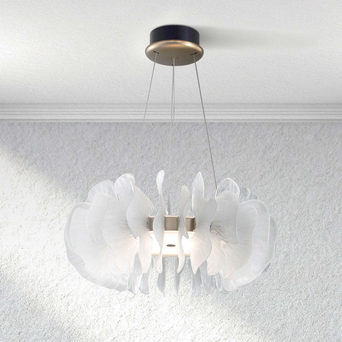 Jellyfish Round Chandelier,nursery delicate flower light