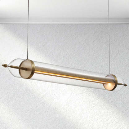 Ethereal Linear Glass Chandelier-Fullstarlighting
