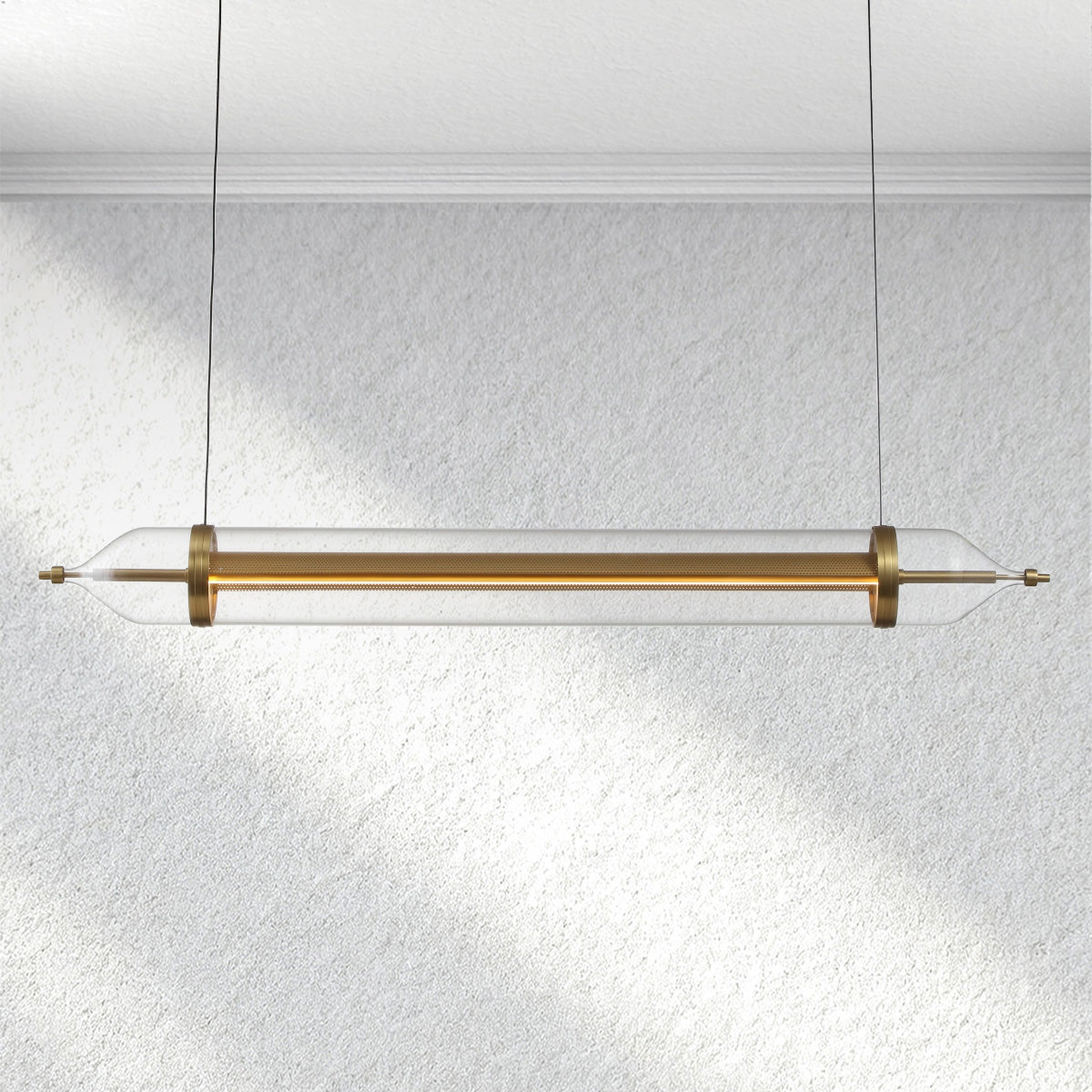 Ethereal Linear Glass Chandelier-Fullstarlighting