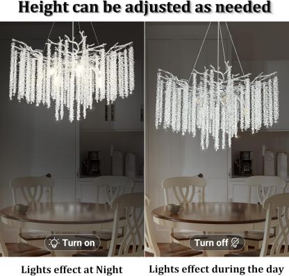 Silver Snow Tree Branches Chandelier for All Rooms 30''-Fullstarlighting